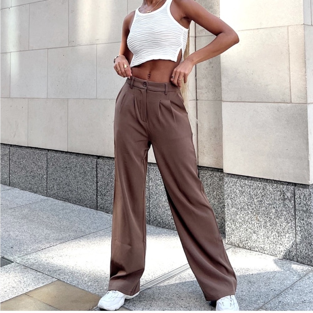 BNWT Princess Polly Archer Pants size US 4 in brown🤎